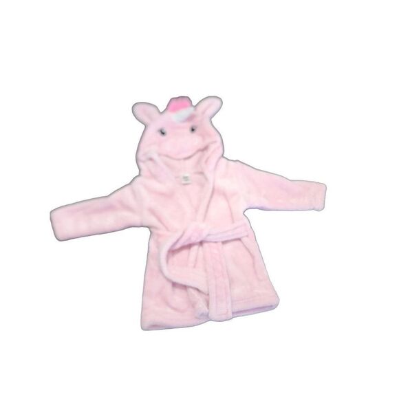 Pink Unicorn Bathrobe for 0-9 Month Olds - Picture 2 of 4